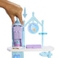 Mattel Disney Frozen Dessert Playset with Elsa Fashion Doll, Olaf Figure, 2 Dough Colors & 10+ Play Pieces, Inspired by the Movie
