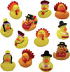 4E's Novelty Thanksgiving Rubber Duckies (24 Pack) Thanksgiving Themed Rubber Ducks Bulk Turkey & Pilgrim Ducks, Thanksgiving Party Favors Supplies