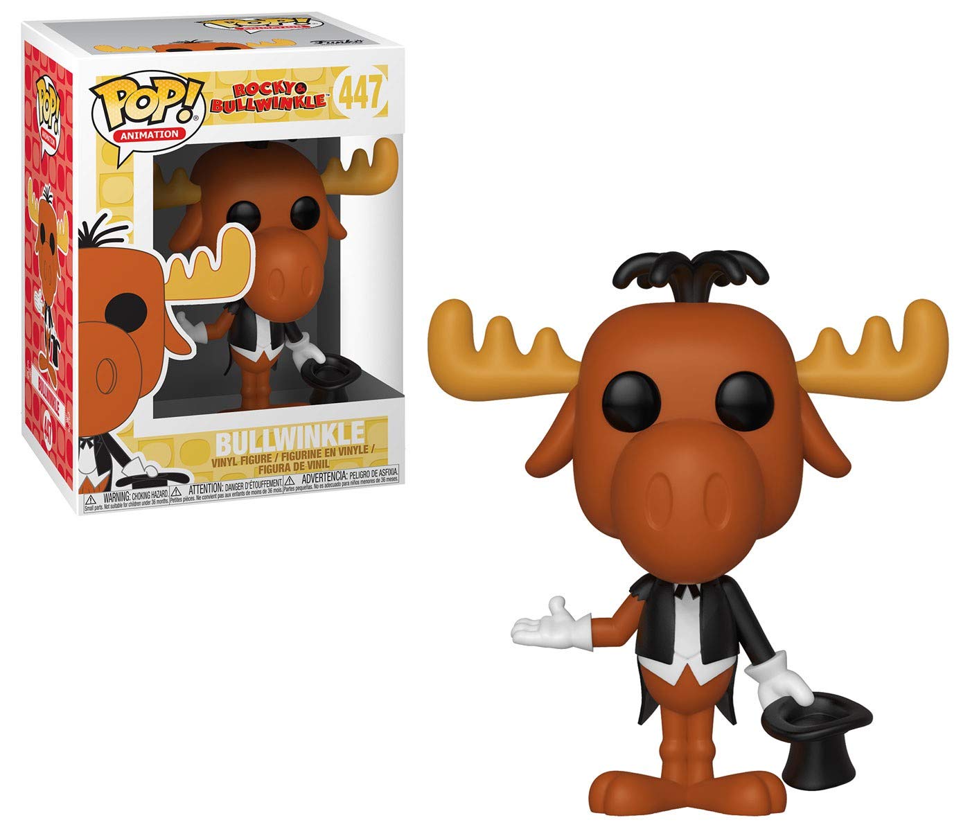 Funko Pop Animation: Rocky & Bullwinkle - Magician Bullwinkle Collectible Figure, Multicolor