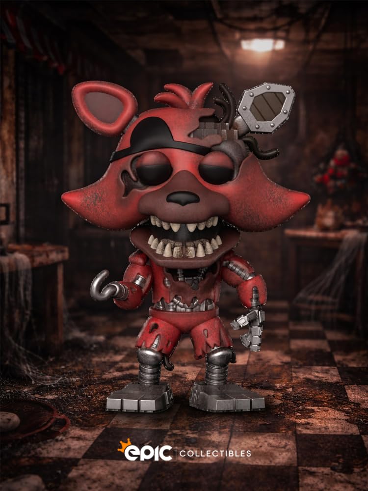 Funko Pop! FNAF: Five Nights at Freddy's - Withered Foxy Vinyl Figure Collectibles Bundled with Box Protector