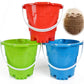 Jumbo Castle Model Beach Gear 7" Large Sand Buckets Pails Beach Water Pool Gardening Bath Toy Environmentally ABS Durable Thick Plastic Complete Gift
