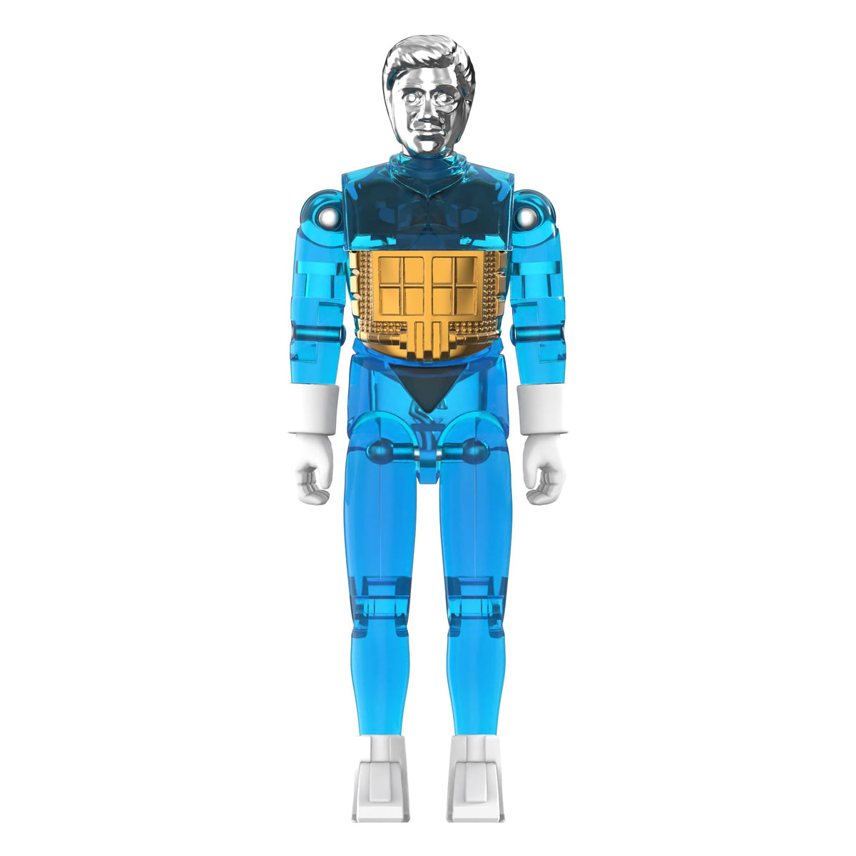 Super7 Reaction+ Micronauts Time Traveler (Translucent Blue) - 4" Micronauts Action Figure with Accessories - Classic Sci-Fi Collectibles and Retro