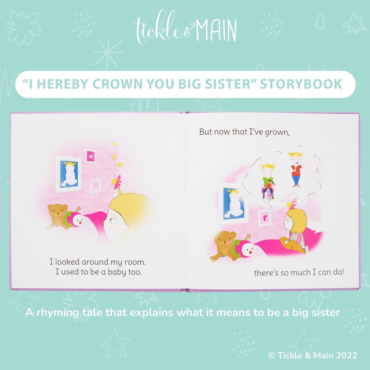 Tickle & Main Big Sister Gift Set - 3-Piece Kit, Multicolor - Includes I Hereby Crown You Storybook & 8-Inch Cloth Doll with Adjustable Felt Crown