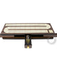 House of Cribbage - Continuous Cribbage Board Inlaid 4 Tracks Rosewood/Maple with Sliding Lids and Drawer