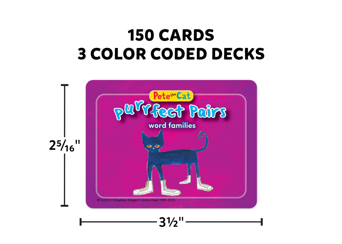 Edupress Pete The Cat Purrfect Pairs Game: Word Families (EP63532)