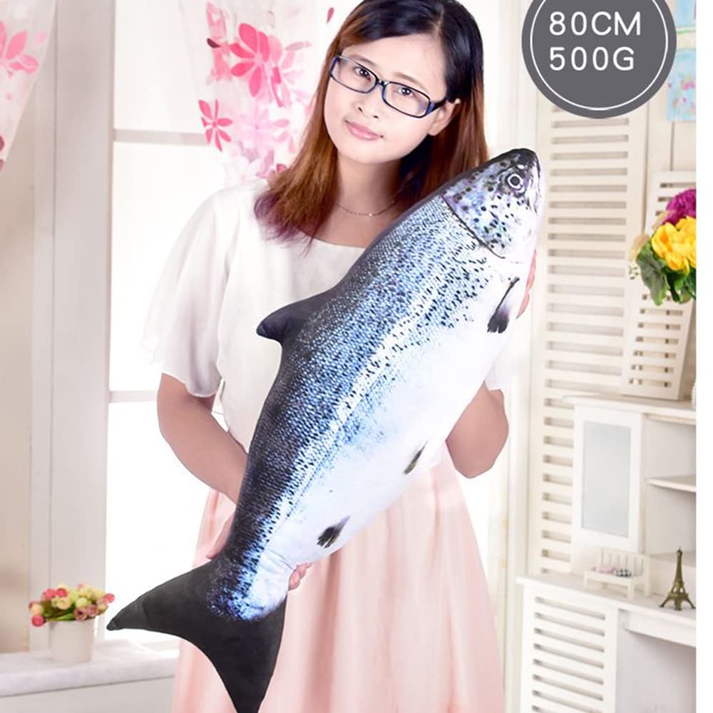 OUKEYI 31.5' Soft Salmon Fish Decor Pillow & Cushion.