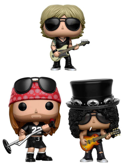 Funko Rocks: Pop Music Guns N Roses Collectors Set-Slash, Axl Rose, Duff McKagan Action Figure