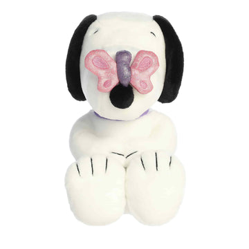 Aurora Adorable Peanuts Snoopy Stuffed Animal - Officially Licensed Toys For All Snoopy Fans - Seasonal Plush For The Spring Season - Pink Butterfly 9
