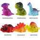 6 Packs Light-Up Floating Dinosaur Bath Toys Set, for Baby Toddler Nephew in Birthday Christmas Easter , Great Water Bathtub Shower Pool Bath Toy