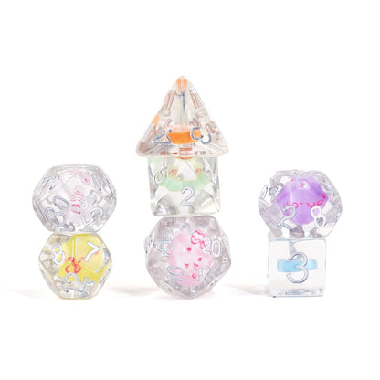 FanRoll 16mm Resin Poly DND Dice Set: Love Dice, Role Playing Game Dice for Dungeons and Dragons