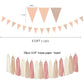 Pink Champagne-Peach Rose-Gold Boho Party Decorations - 23pcs Women Girls Birthday Tissue Pom Poms Streamers,Baby Bridal Shower Tassel Garland