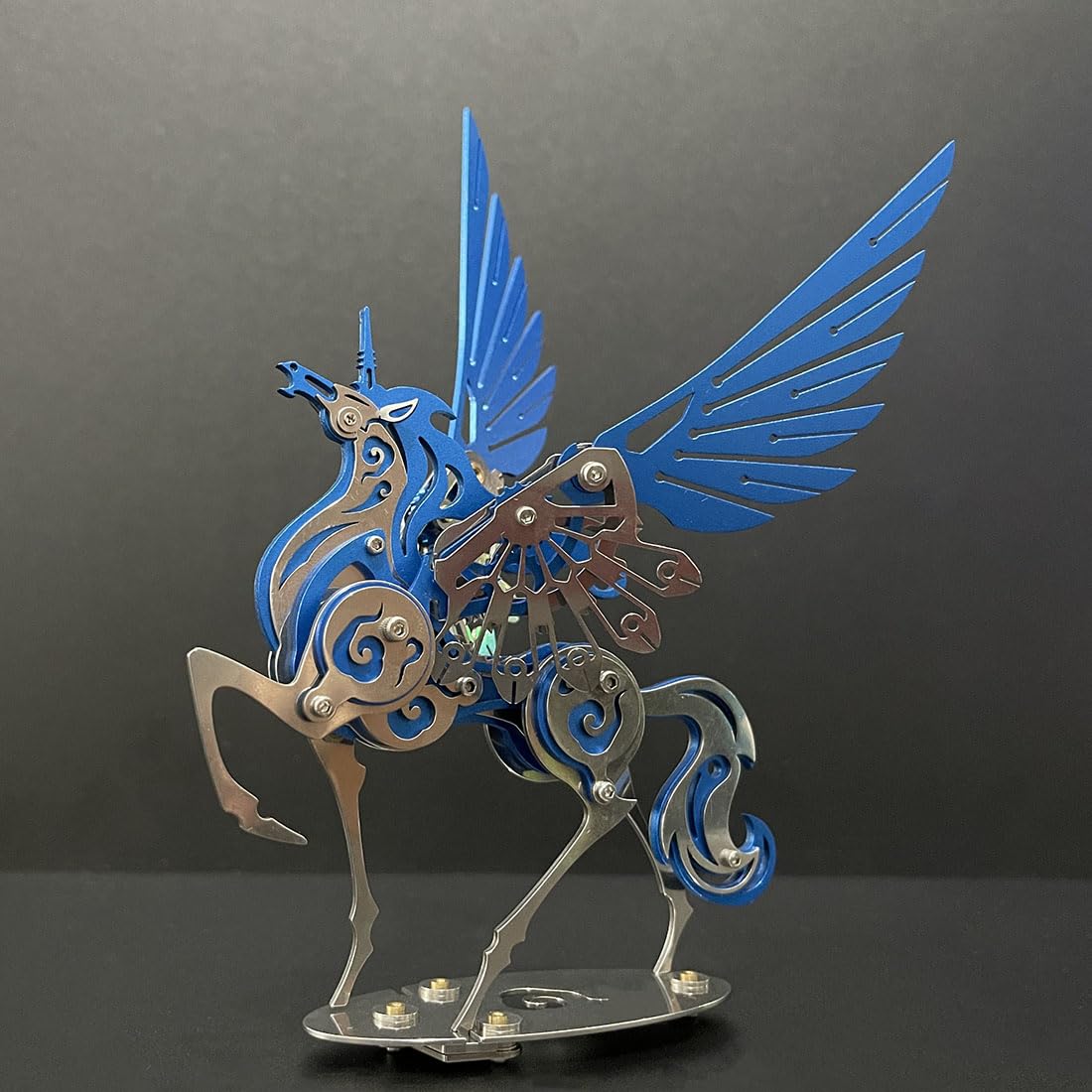 StrucToys Mechanical Flyhorse Model, 3D Metal Puzzle for Adult, 121+pcs Assemble Model Kit, Desk Bookshelf Decoration for Puzzle Handicraft