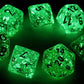Chessex Nebula Polyhedral Dice Set Spring with White Luminary (7 dice), Various, 1 Count (Pack of 1)