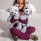Mary Meyer Teddy Bear - Putty Collection Super Soft Stuffed Animal Plush Classic Toy Plushie, 17" Medium, Grey Shadow Panda Bear