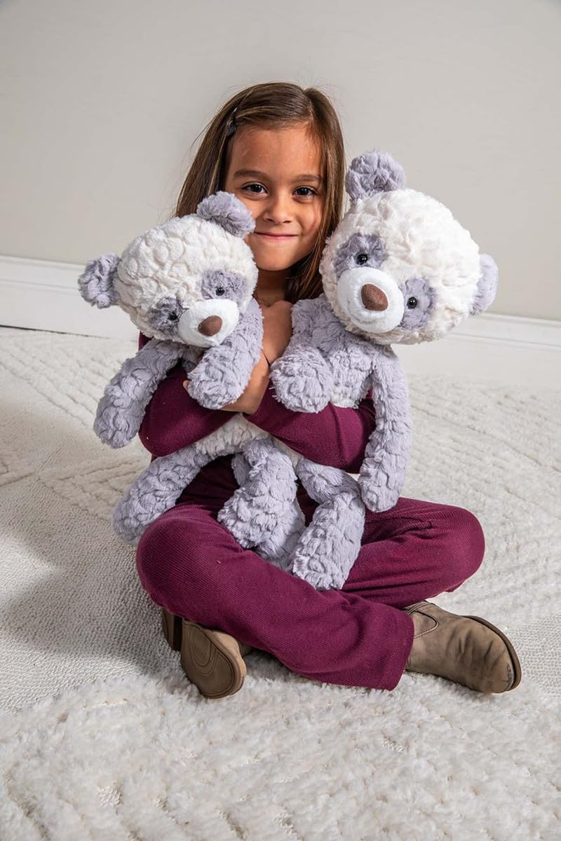 Mary Meyer Teddy Bear - Putty Collection Super Soft Stuffed Animal Plush Classic Toy Plushie, 17" Medium, Grey Shadow Panda Bear