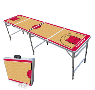 8-Foot Professional Beer Pong Table - Houston Basketball Court