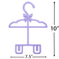 Dress Along Dolly Purple Full-Outfit Hanger 24pk for American 18" Doll Clothes- Hold Your Tops & Bottoms Together Including Dresses, Pants, Shirts