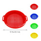 OJYUDD 4 Pack Sand Sifter Sieves for Adults, Plastic Sand Sifting Pans for Beachcombing, Gardening, Gold Panning & Outdoor Exploration (Red, Blue