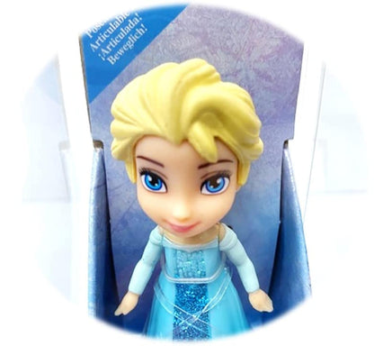 Amarina Packed in Clear Box for Gift Frozen Mini Poseable 3.5'' Doll Choose from All 14 Style Frozen Characters (ELSA Aqua)