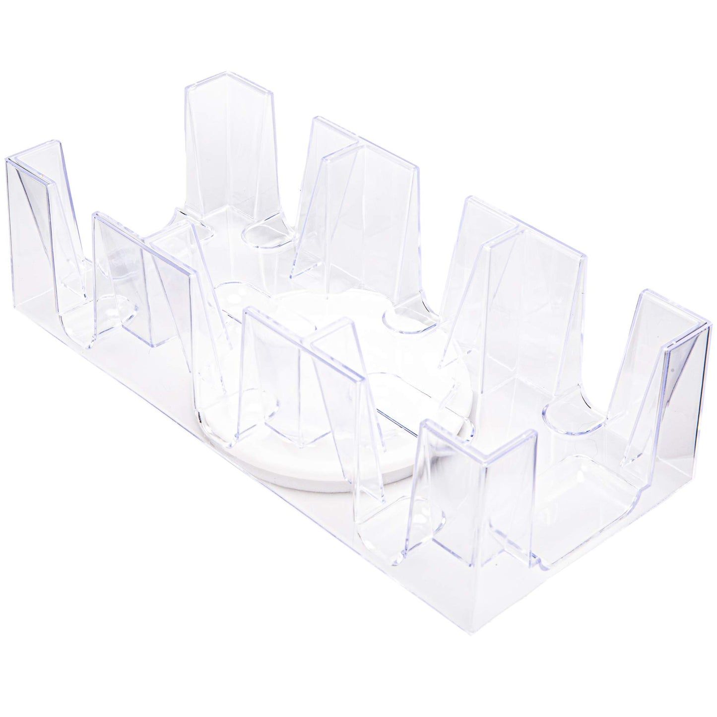 Brybelly Elite Rotating Card Deck Tray | Standard Sized Playing Cards | Rotates in Any Direction | Clear | 9 Deck Tray
