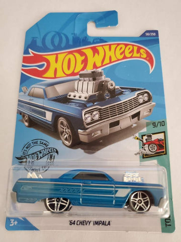 Hot Wheels 2020 Tooned '64 Chevy Impala, Blue 58/250