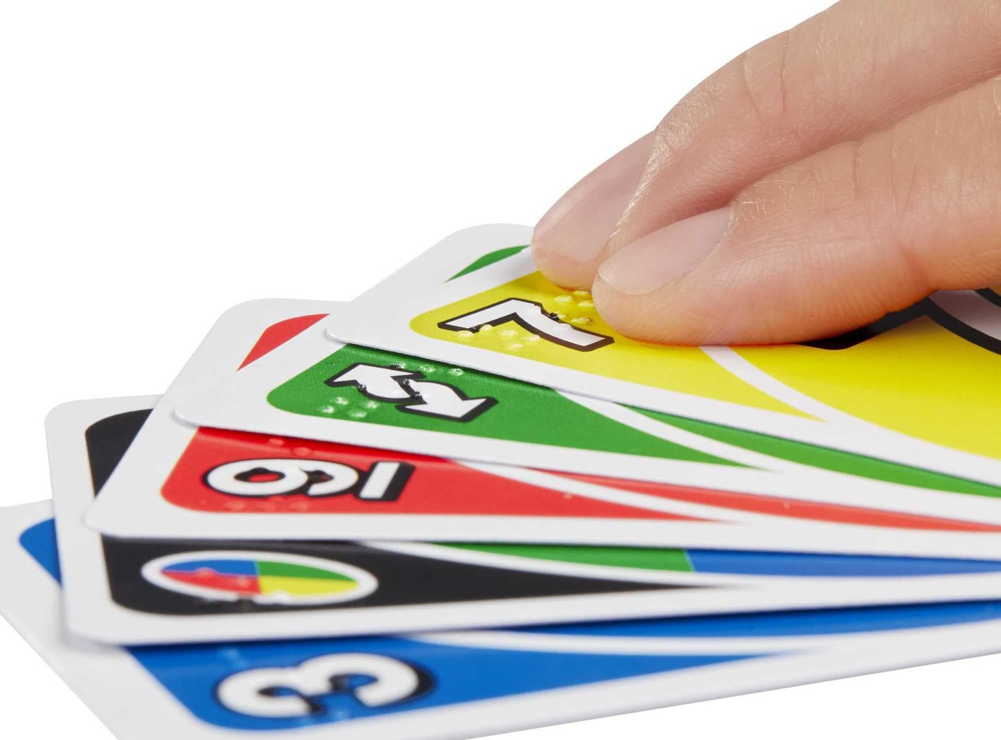 Mattel Games UNO Braille Card Game with Cards Specially Designed for Blind & Low-Vision Players for Kids, Adults, Family Nights & Parties