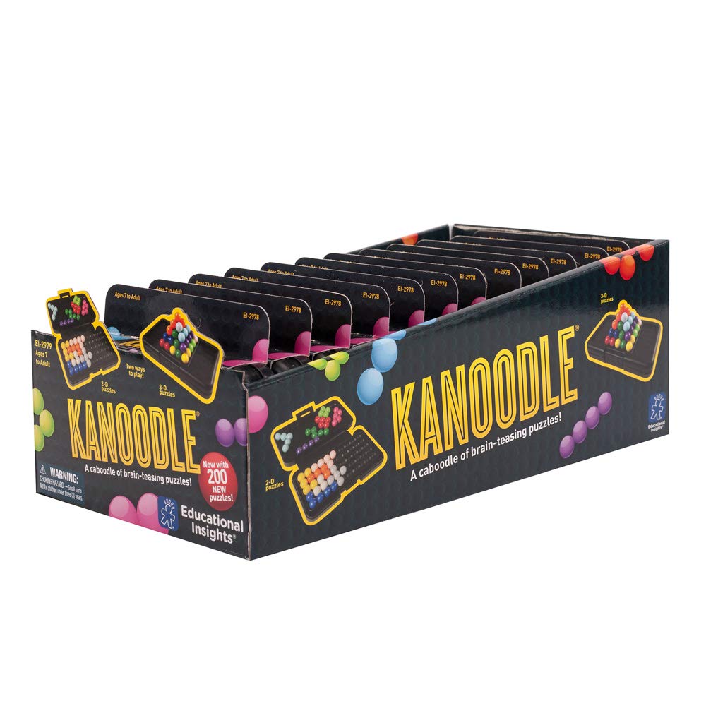 Learning Resources Kanoodle (POP of 12) 3D Brain Teaser Puzzle Game Logic Puzzle Featuring 200 Challenges Gift for Ages 7 8 9 10+ Year Old Kids Boys &