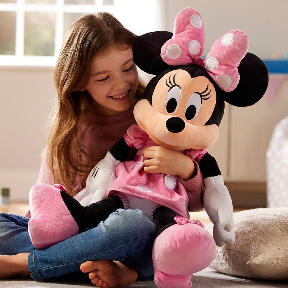 Disney Store Official Minnie Mouse Plush - Pink Dress - Large 21¼ Inches - Disney Stuffed Animals - Soft & Cuddly Toy - Plushies for Kids & Fans