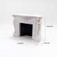 1: 12 Miniature Dollhouse Fireplace, Victorian Style, White Decorative Mantel Decoration Ornament