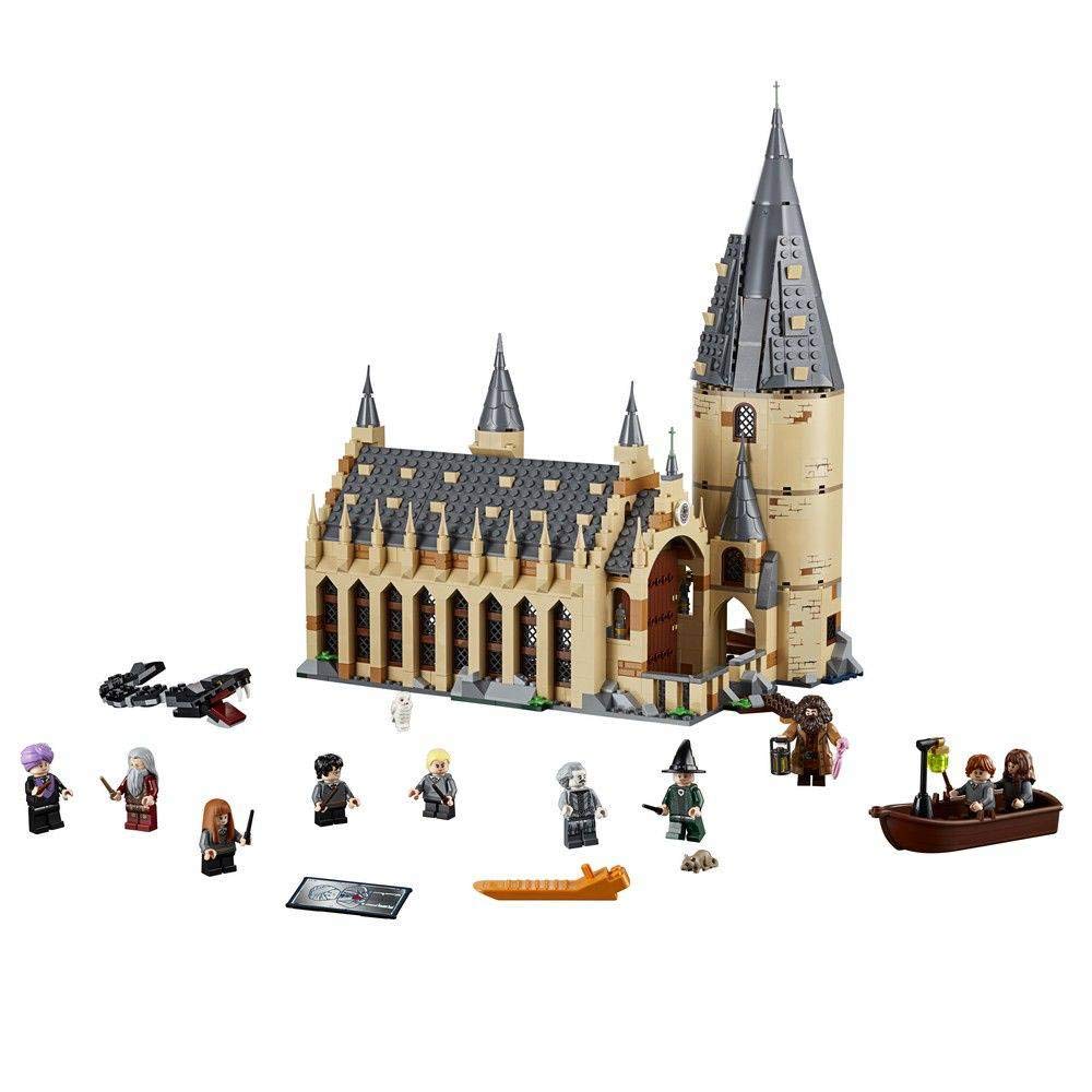 LEGO Harry Potter Hogwarts Great Hall 75954 Building Kit and Magic Castle Toy, Fantasy Creatures, Hermione Granger, Draco Malfoy and Hagrid (878