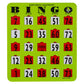 MR CHIPS Jam-Proof Easy-Read Large Print Fingertip Bingo Cards with Sliding Windows - Green 10 Pack - for Seniors, Nursing Homes & Large Groups