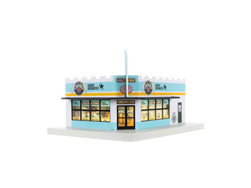 Lionel Holy Cow Donuts & Coffee Shop Plug-Expand-Play O Gauge Model Train Accessory - Illuminated Railroad Building, Age 14+