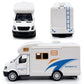 Mini Toy Camper Van RV Motorhome Toys for Boys Pull Back Diecast Model Car Recreational Vehicle Adventure with Furniture Roof and Side Door Open
