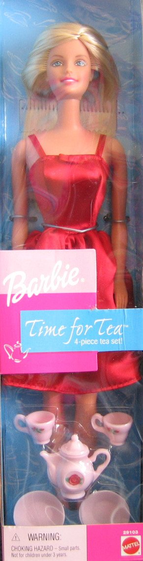 Barbie Time For Tea Doll w 4 Piece Tea Set (2000)