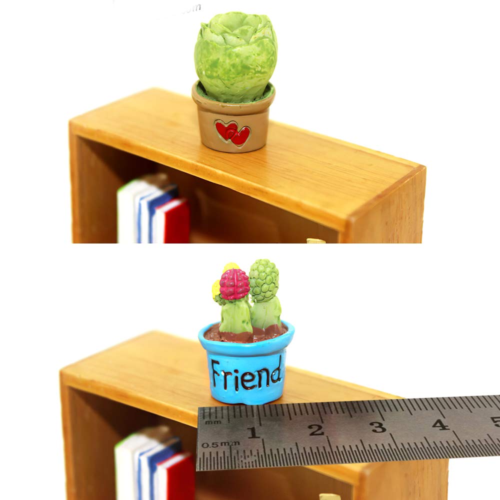 Dollhouse Decoration Plant Pots Miniature Green Potted Bonsai Models Decor,1:12 Miniature Plant