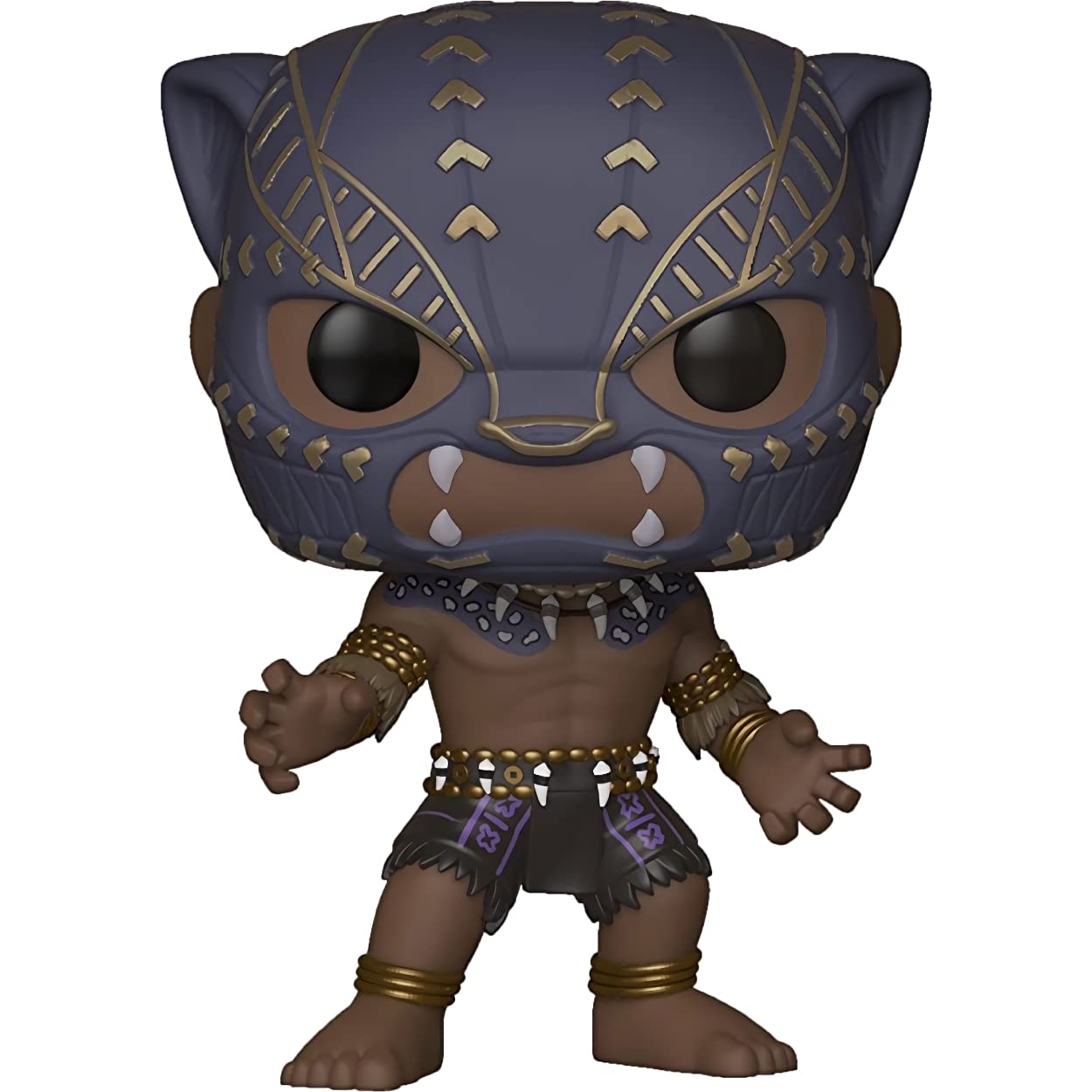 Funko Black Panther [Warrior Falls]: P o p ! Vinyl Figurine Bundle with 1 Compatible 'ToysDiva' Graphic Protector (274-23130 - B)