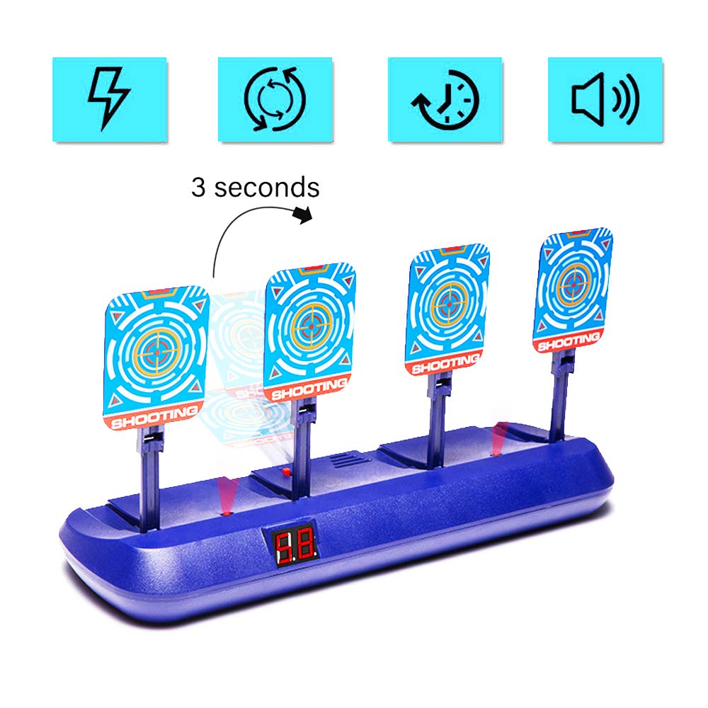 Targets for Nerf Guns, Electronic Auto Scoring Digital Reset Shooting Target for Nerf Practice, Ideal Gift Toy for Kids, Teens, Boys & Girls