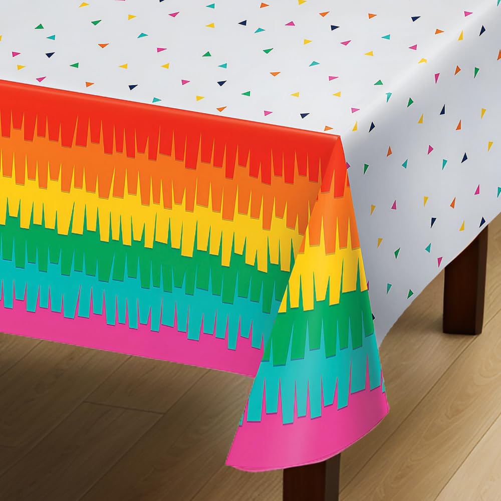 Fun Express - Fiesta Fun Plastic Tablecloth for Cinco de Mayo