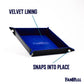 FanRoll Fold Up Velvet Dice Tray w/PU Leather Backing: Blue, Role Playing Game Dice Accessories for Dungeons and Dragons