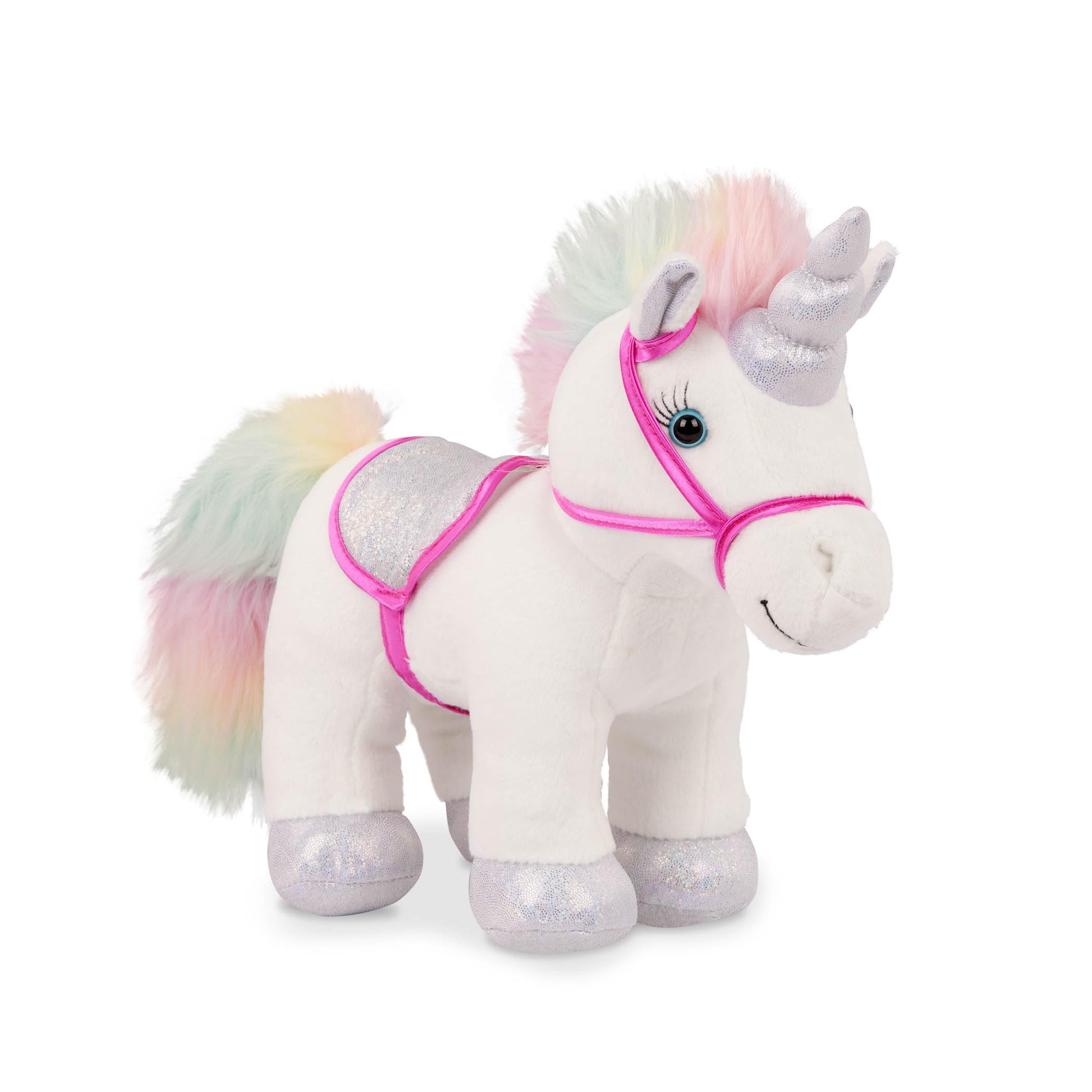Pucci Pals Rainbow Bag & Sparkly Unicorn Plush Pet with Carrier