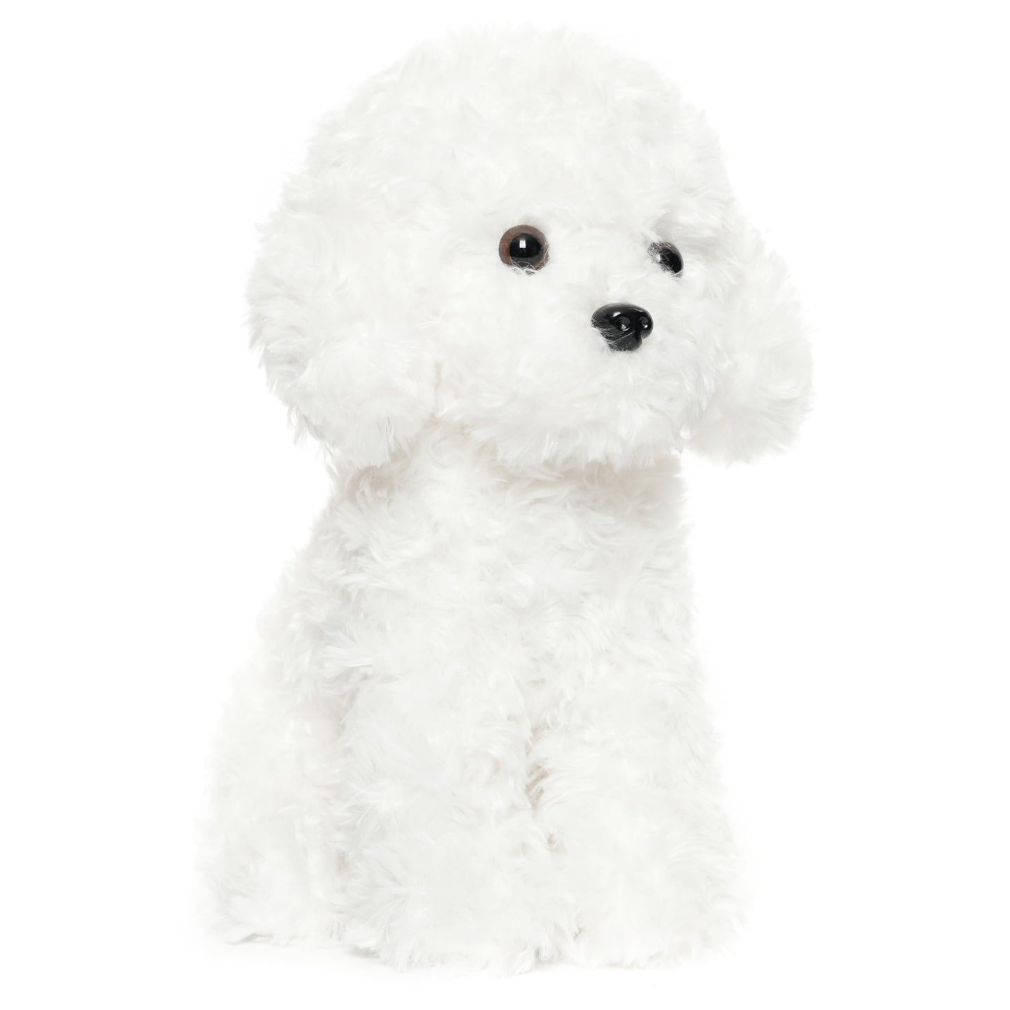 WEIGEDU White Toy Poodle Stuffed Animal Dog Puppy - Bichon Frise Maltese Maltipoo White Labradoodle Plush Toy for Kids and Babies 12.6"