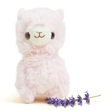 warmies Junior Microwavable & Weighted Stuffed Animals, Pink Llama - Heated Stuffed Animal Plushie for Warmth & Comfort - Cute Soft Plush Toys