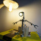XMBRICDIYY 3D DIY Steampunk Metal Puzzle Robot Lamp Set- Collectible Sparkling Silver Mechanical Kit- Creative DIY Desk Lamp, Decor - Unique Gift