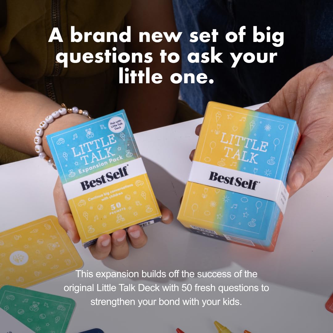 BestSelf Little Talk Expansion - 50 Conversation Cards for Kids, Therapy