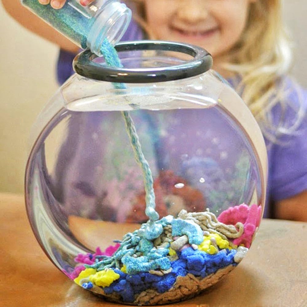 XIYUAN 2lbs Colorful Magic Sand Amazing Space Sand Hydrophobic Sand Kids Happy Play Sand Toys Never Gets Wet Sand Novelties Party Favors Educational