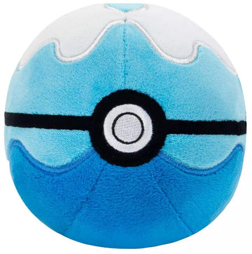 Pokemon 4" Pokeball Plush - Soft Stuffed Poke Ball Toy with Weighted Bottom (Dive Ball)
