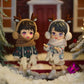 niannyyhouse OB11 Doll Clothing Set, Elk Sweater with Headwear, Scarf, Shorts, Gloves, 1/12 Scale BJD Action Figure Accessories (Red)