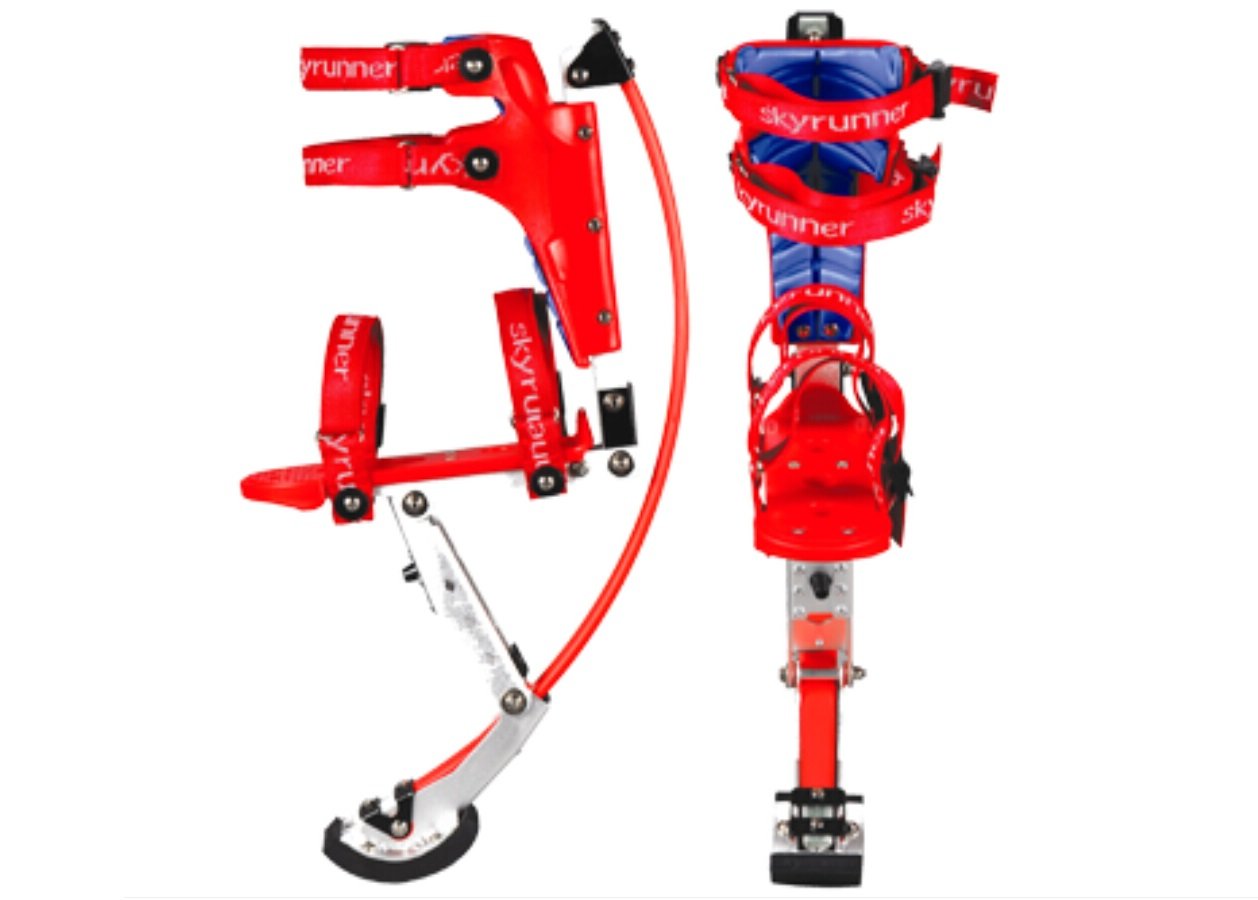 Iconiciris Kids/Child Youth Kangaroo Shoes Jumping Stilts Fitness Exercise (66-110lbs/30~50kg)(red)