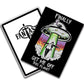 Fantasy North - Finally - Get Me Off This Planet - Aliens UFO Meme - 100 Textured Matte TCG Card Sleeves - Fits Magic MTG Commander Pokemon and Other