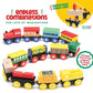Wooden Train Set 12 PCS - Train Toys Magnetic Set Includes 3 Engines - Toy Train Sets For Kids Toddler Boys And Girls - Compatible With All Major
